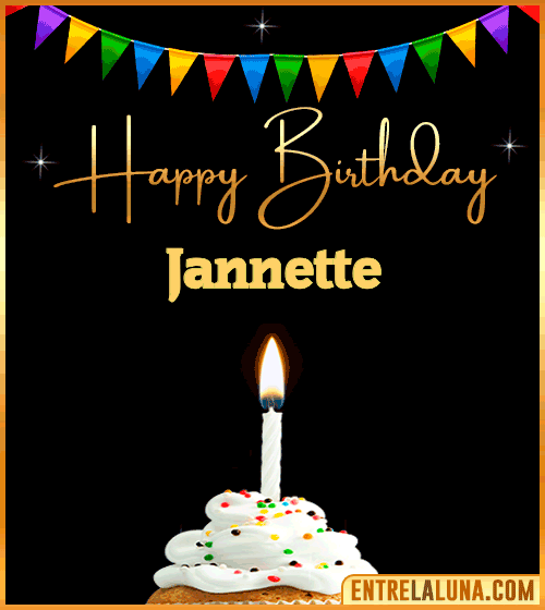 GiF Happy Birthday Jannette